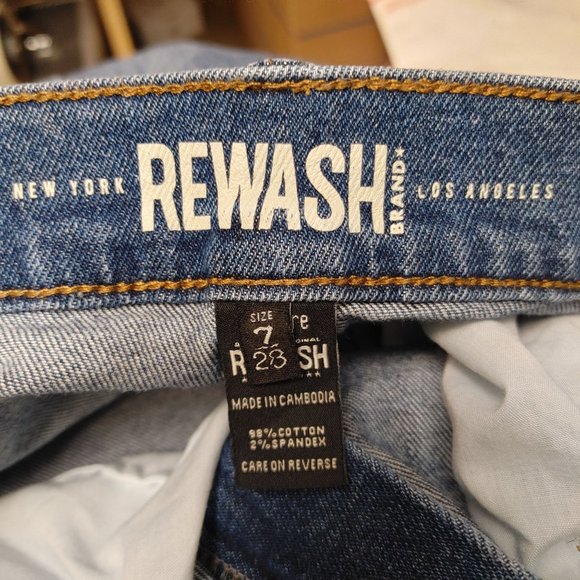Rewash Brand | Women's Blue Denim Jean Capri's 7|28 - Picture 3 of 4